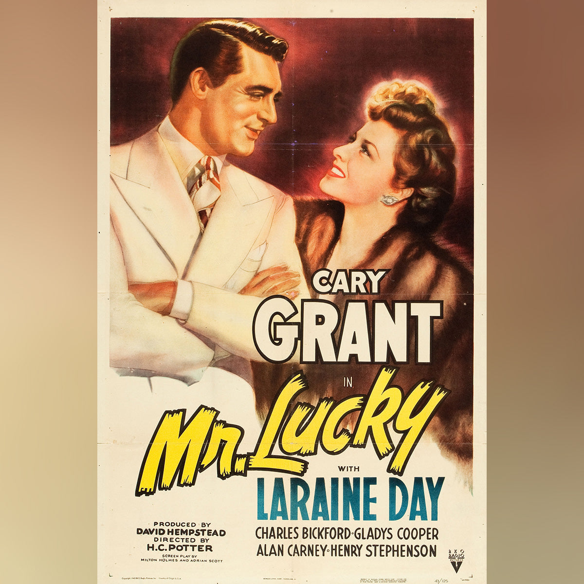 Original Movie Poster of Mr. Lucky (1943)