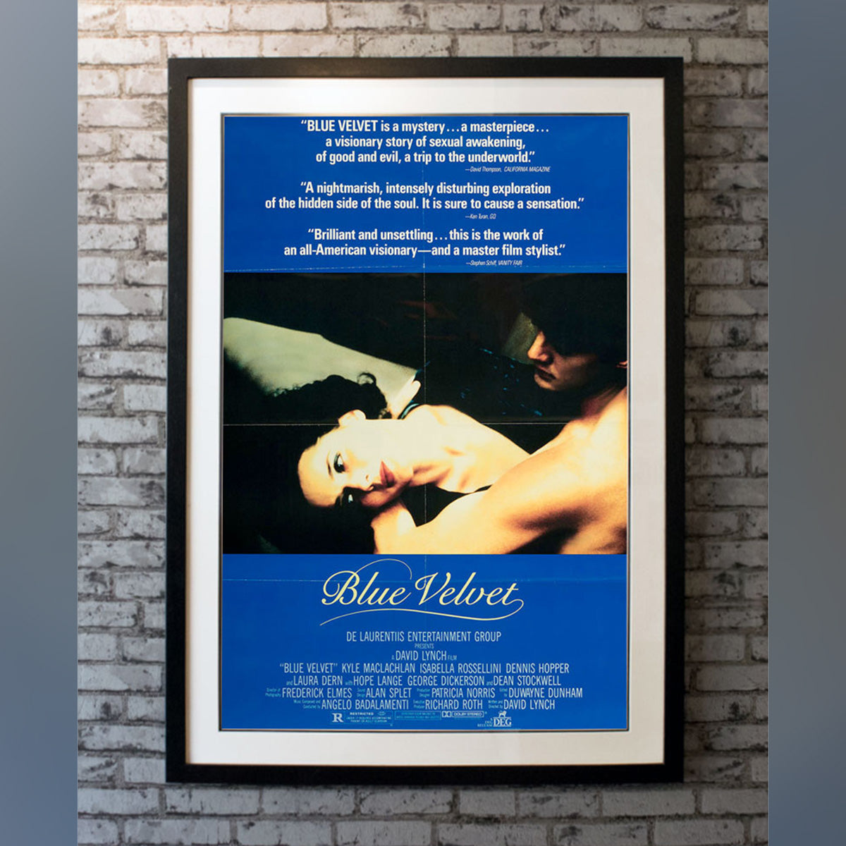 Original Movie Poster of Blue Velvet (1986)