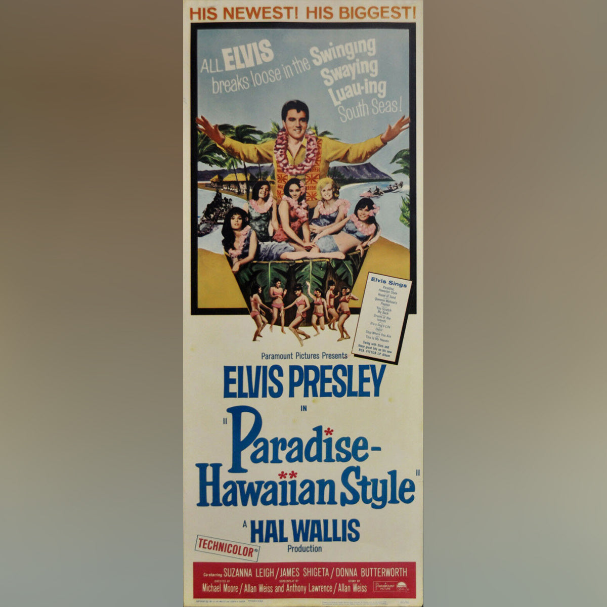 Original Movie Poster of Paradise, Hawaiian Style (1966)