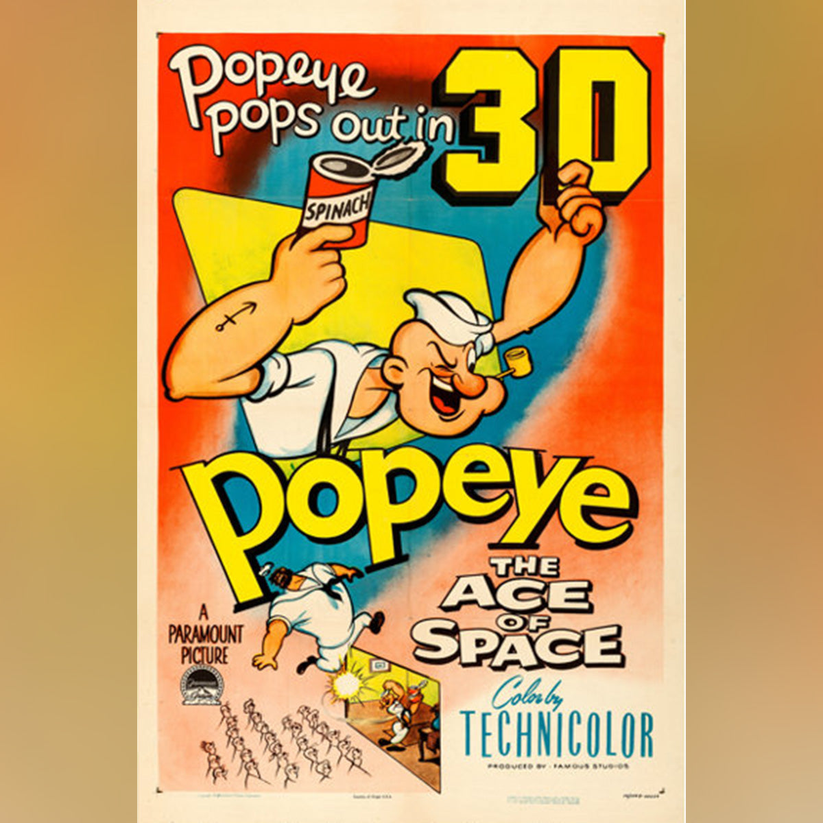 Original Movie Poster of Popeye, The Ace Of Space (1953)