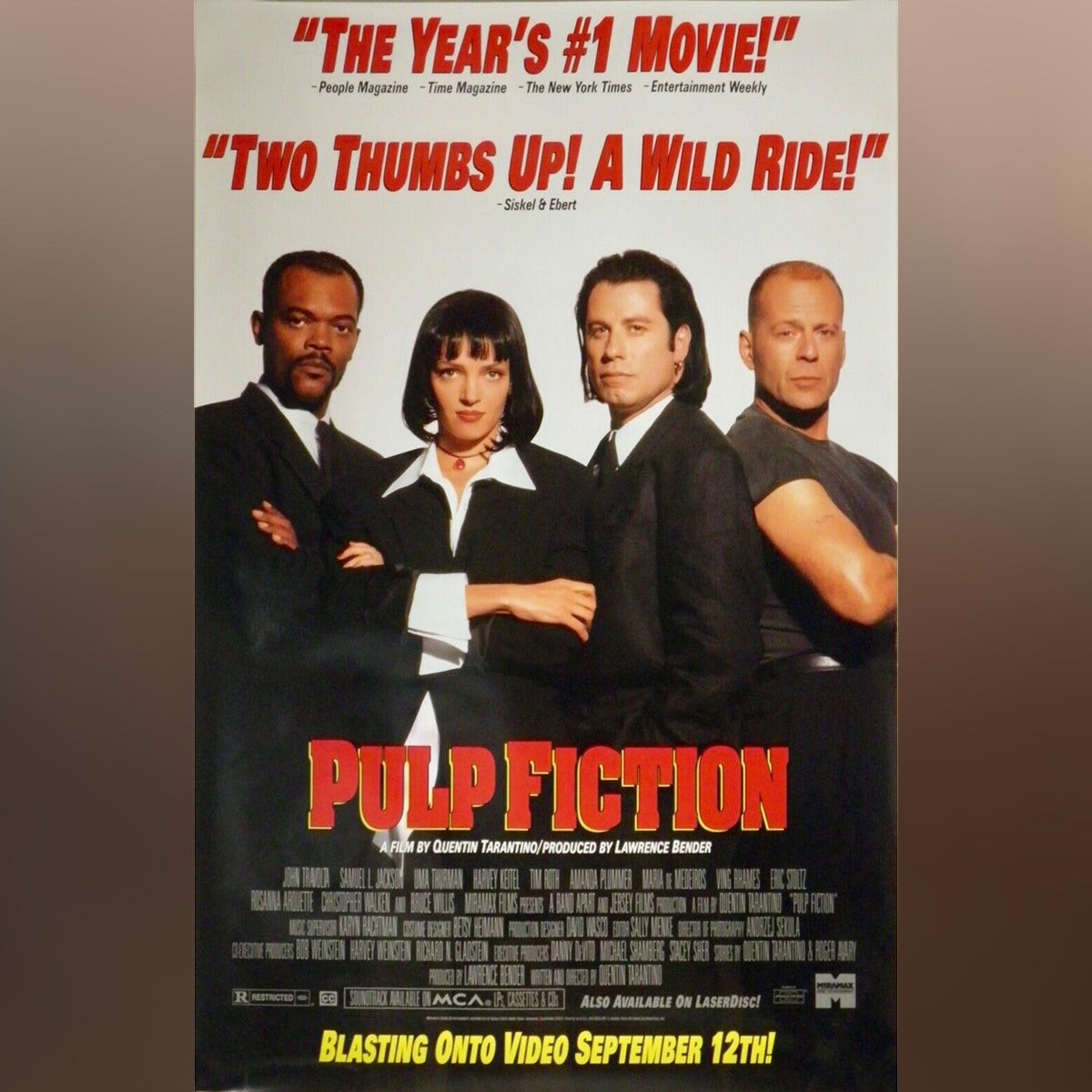 Pulp Fiction Original Poster Pulp Fiction Rolled Original UK Quad