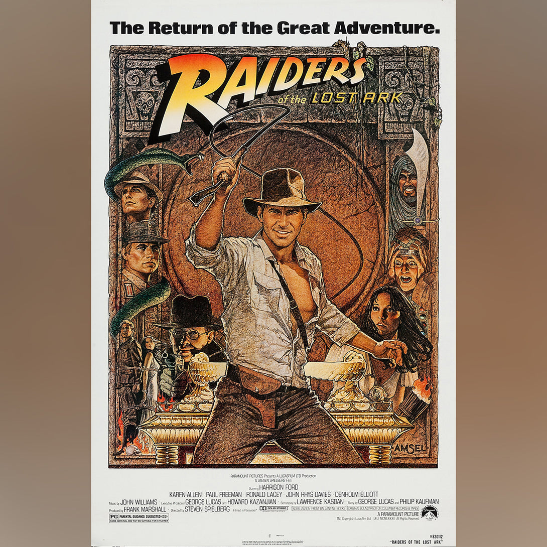 Original Movie Poster of Raiders Of The Lost Ark (1982R)