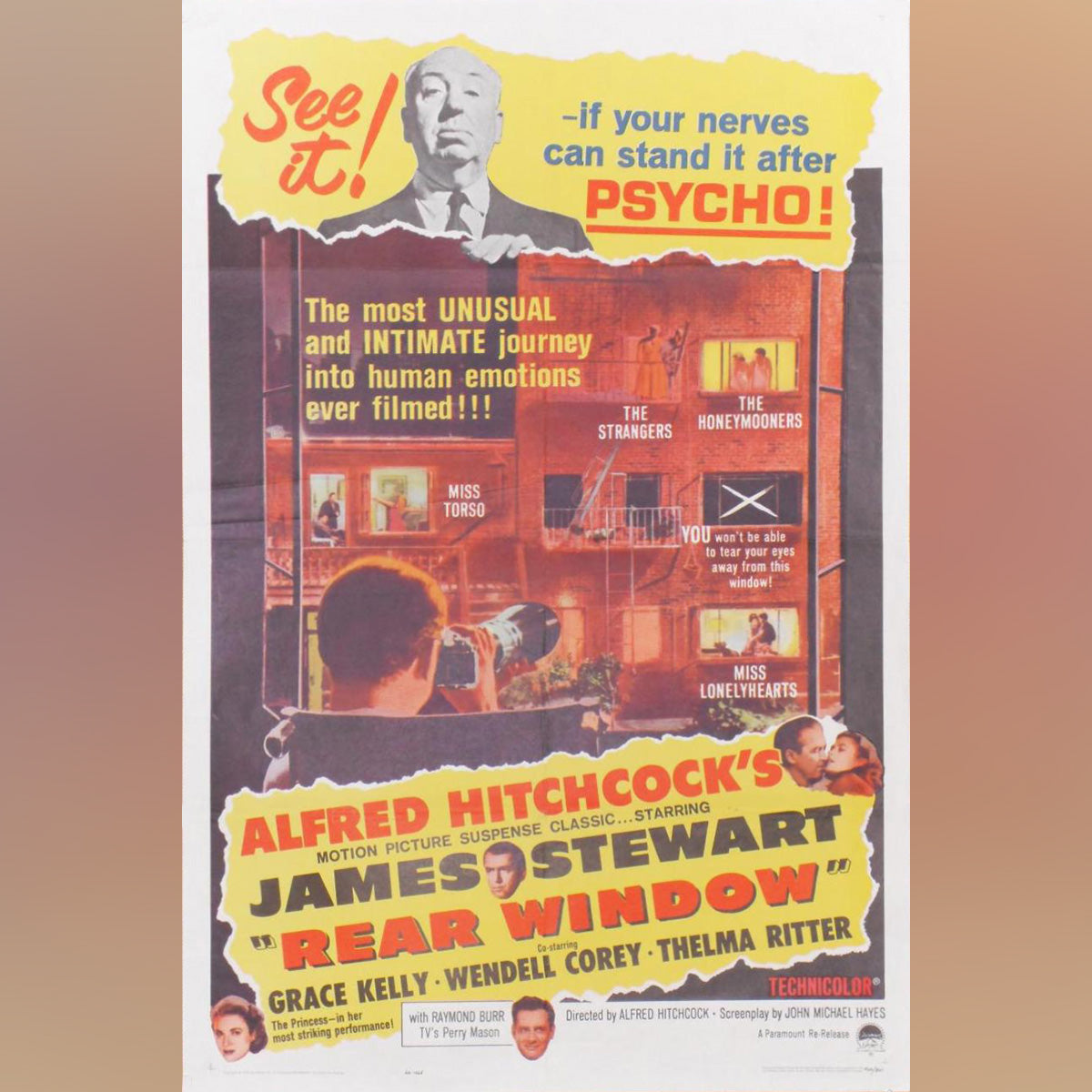 Original Movie Poster of Rear Window (1962R)