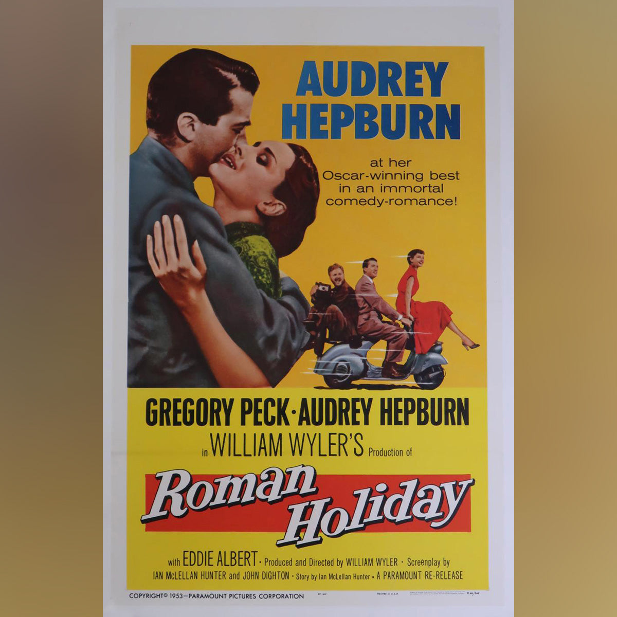 Original Movie Poster of Roman Holiday (1960R)