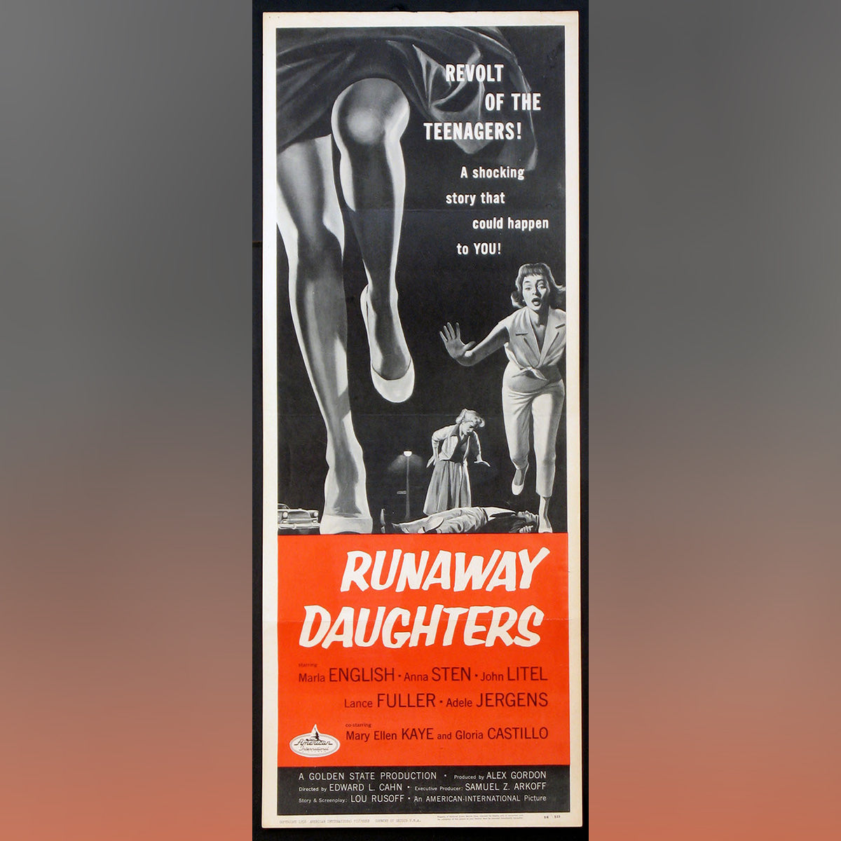 Original Movie Poster of Runaway Daughters (1956)