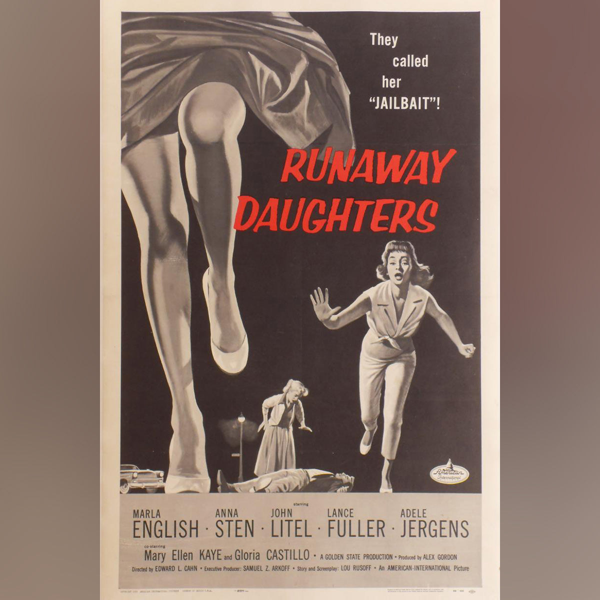 Original Movie Poster of Runaway Daughters (1956)