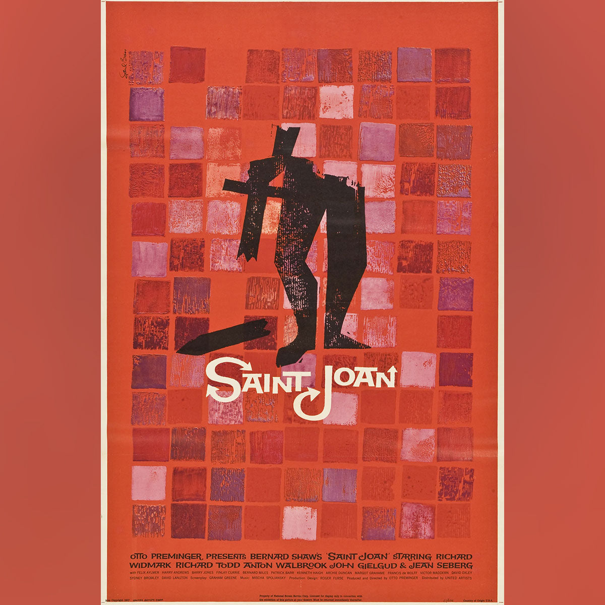 Original Movie Poster of Saint Joan (1957)