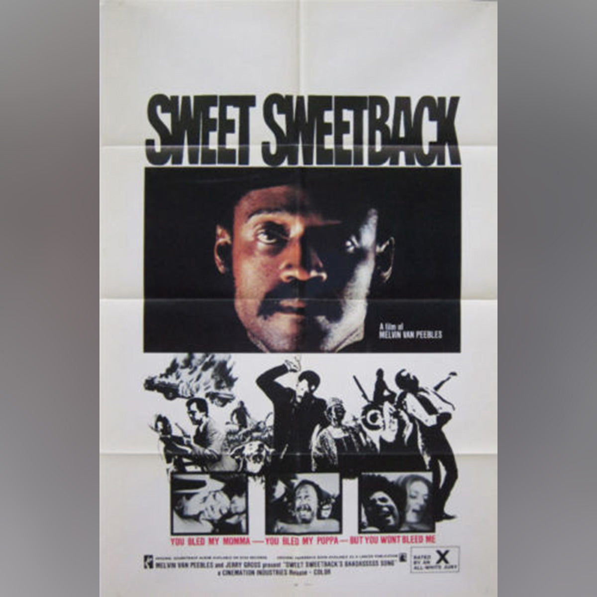 Original Movie Poster of Sweet Sweetback's Baadasssss Song (1971)