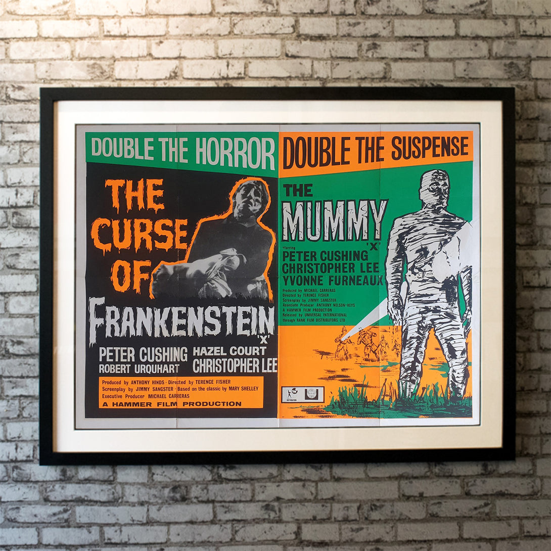 Original Movie Poster of The Curse Of Frankenstein / The Mummy (1960)