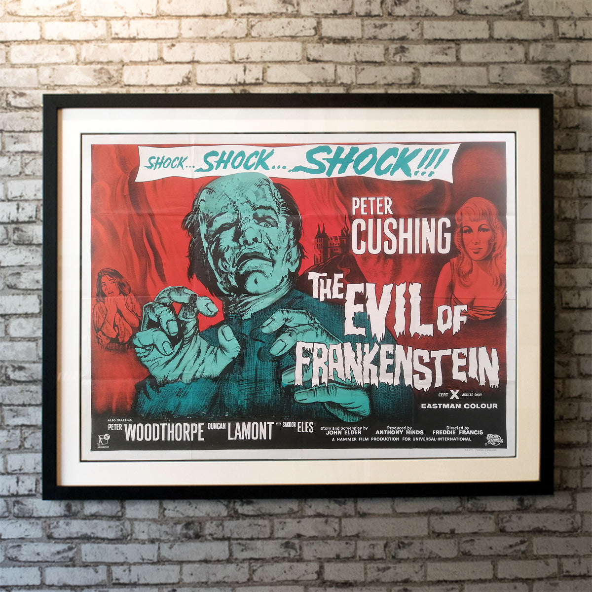 Original Movie Poster of Evil Of Frankenstein, The (1964)