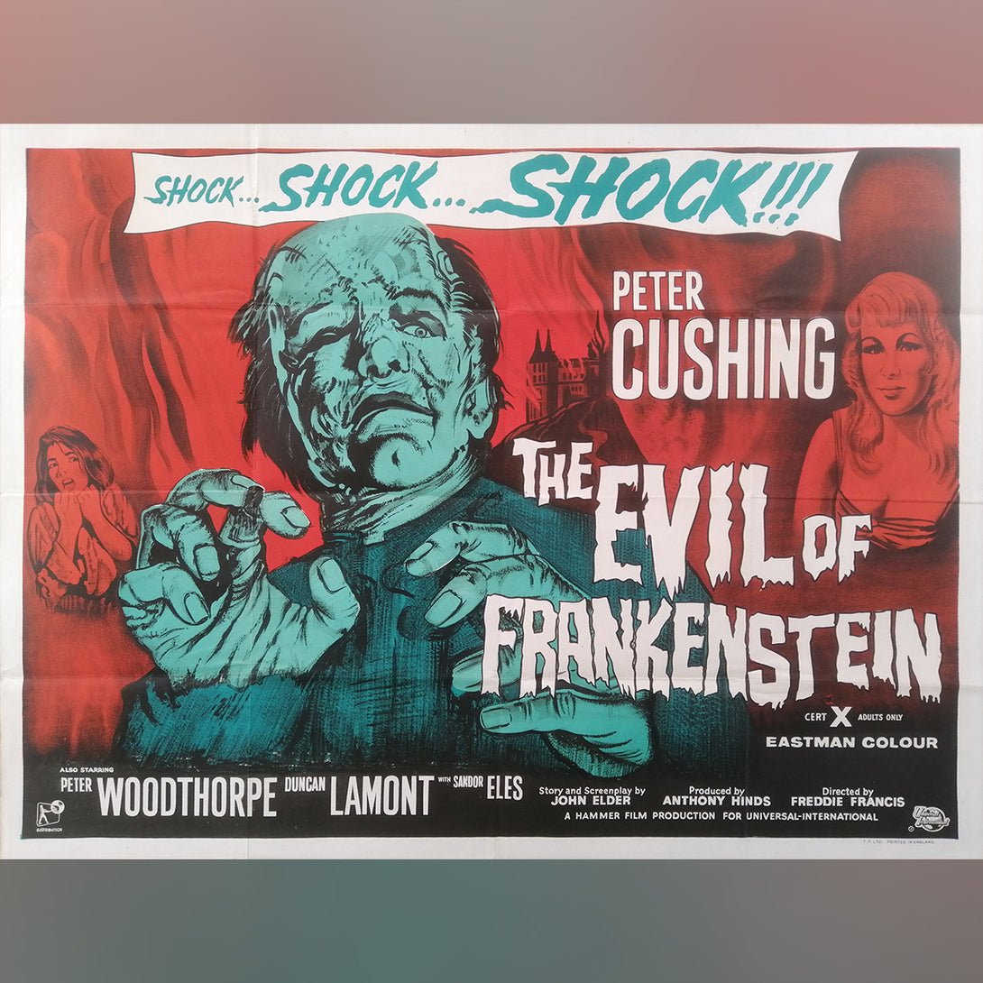 Original Movie Poster of Evil Of Frankenstein, The (1964)