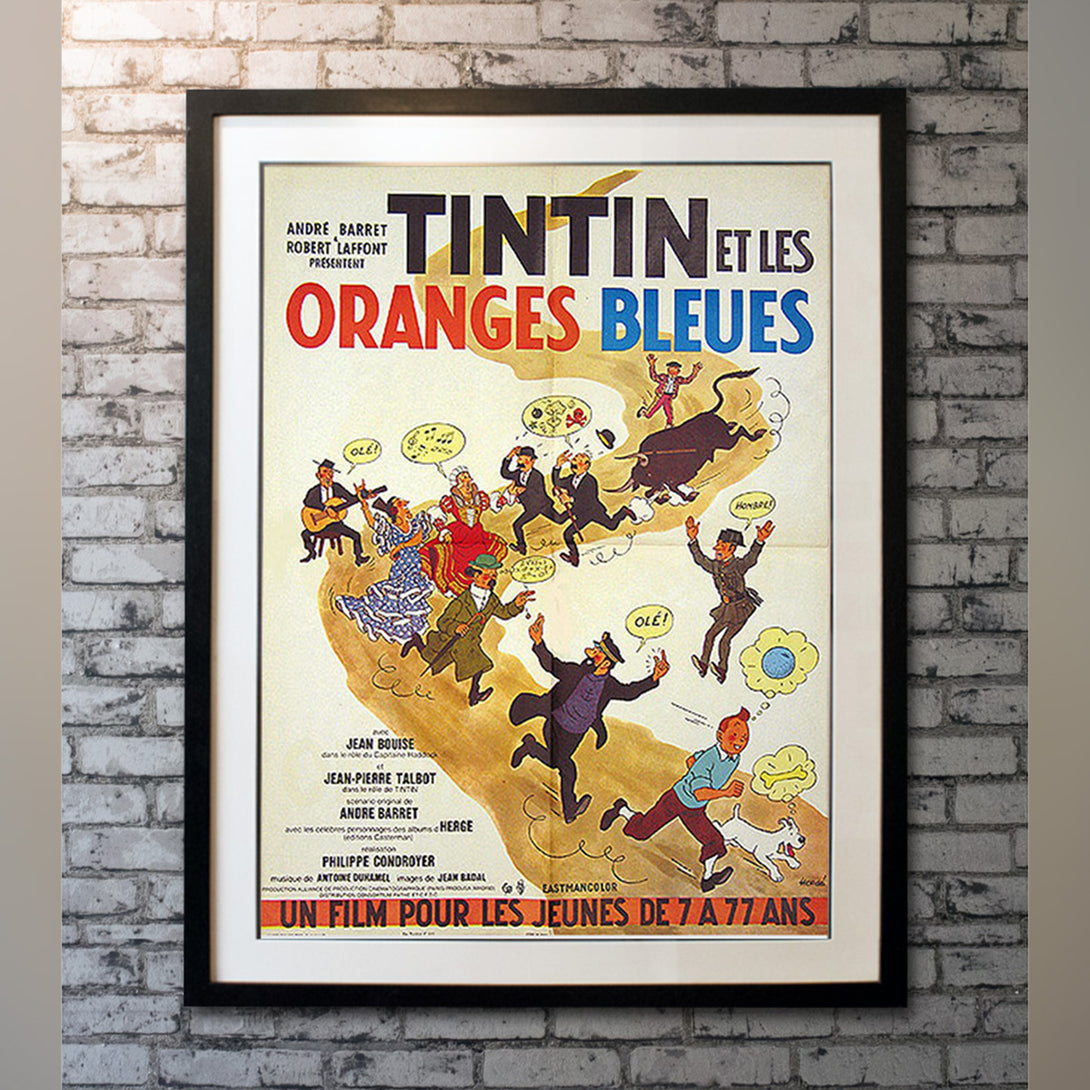 Original Movie Poster of Tintin Et Les Oranges Bleues (1964)