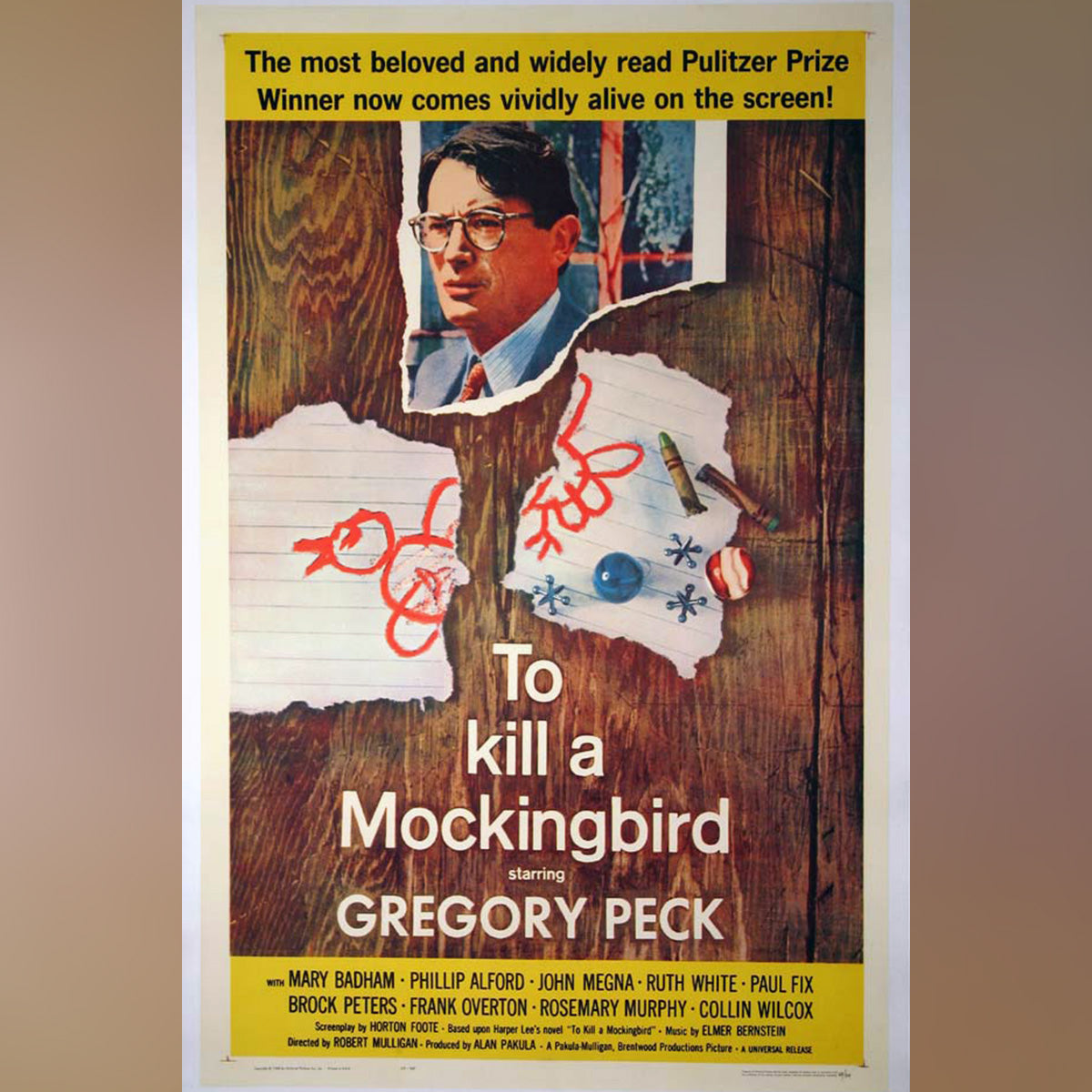 Original Movie Poster of To Kill A Mockingbird (1962)