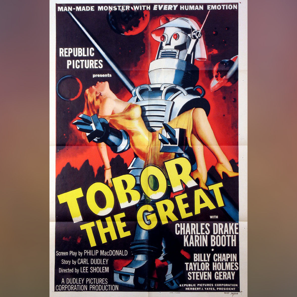 Original Movie Poster of Tobor The Great (1954)