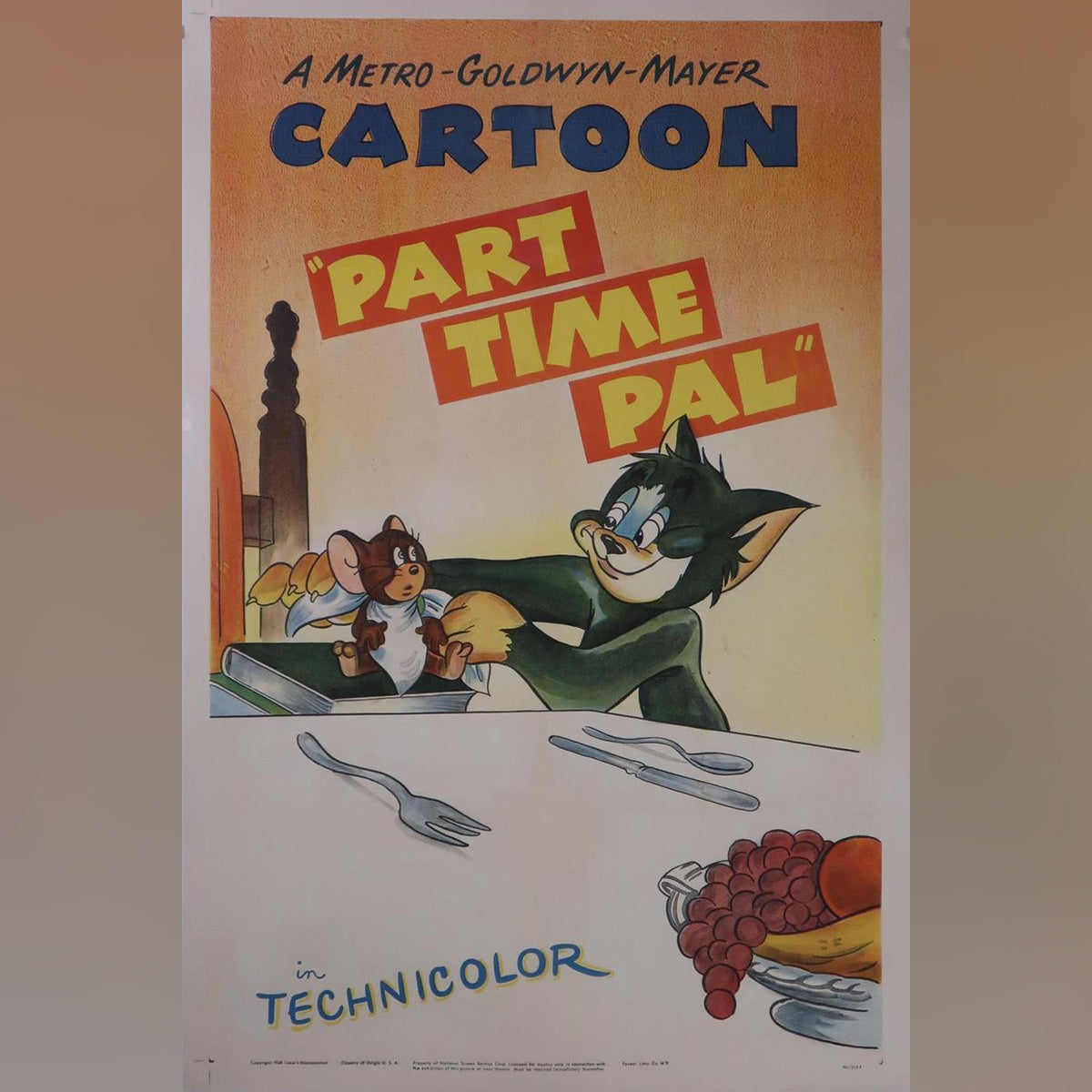 Original Movie Poster of Tom And Jerry In Part Time Pal (1947)