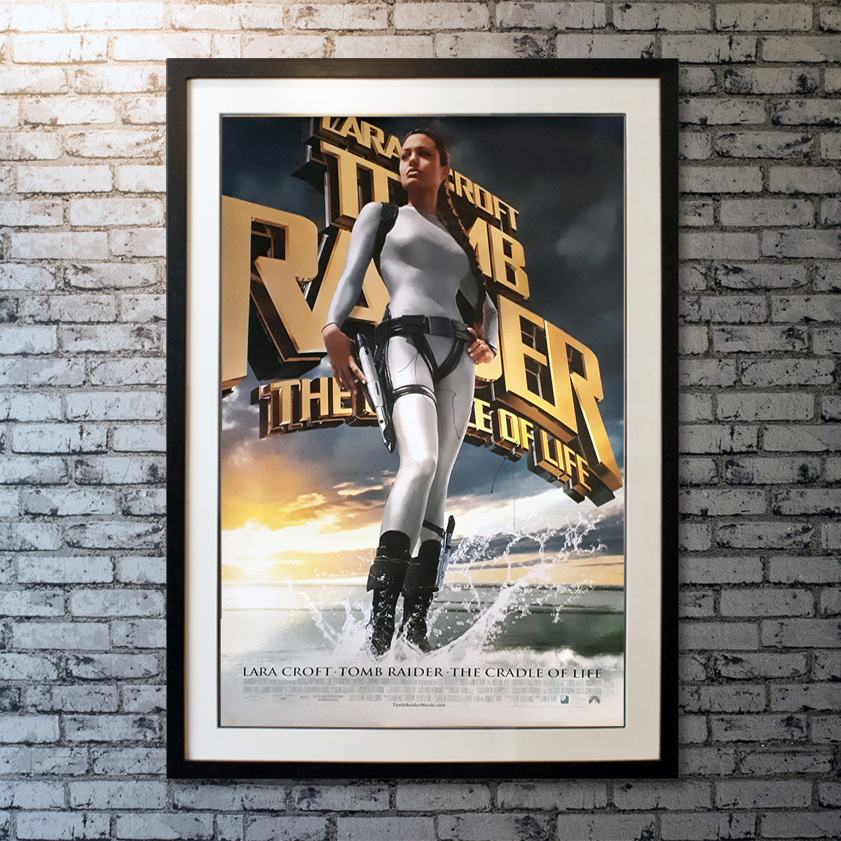 Original Movie Poster of Lara Croft: Tomb Raider (2001) - Signed By Angelina Jolie