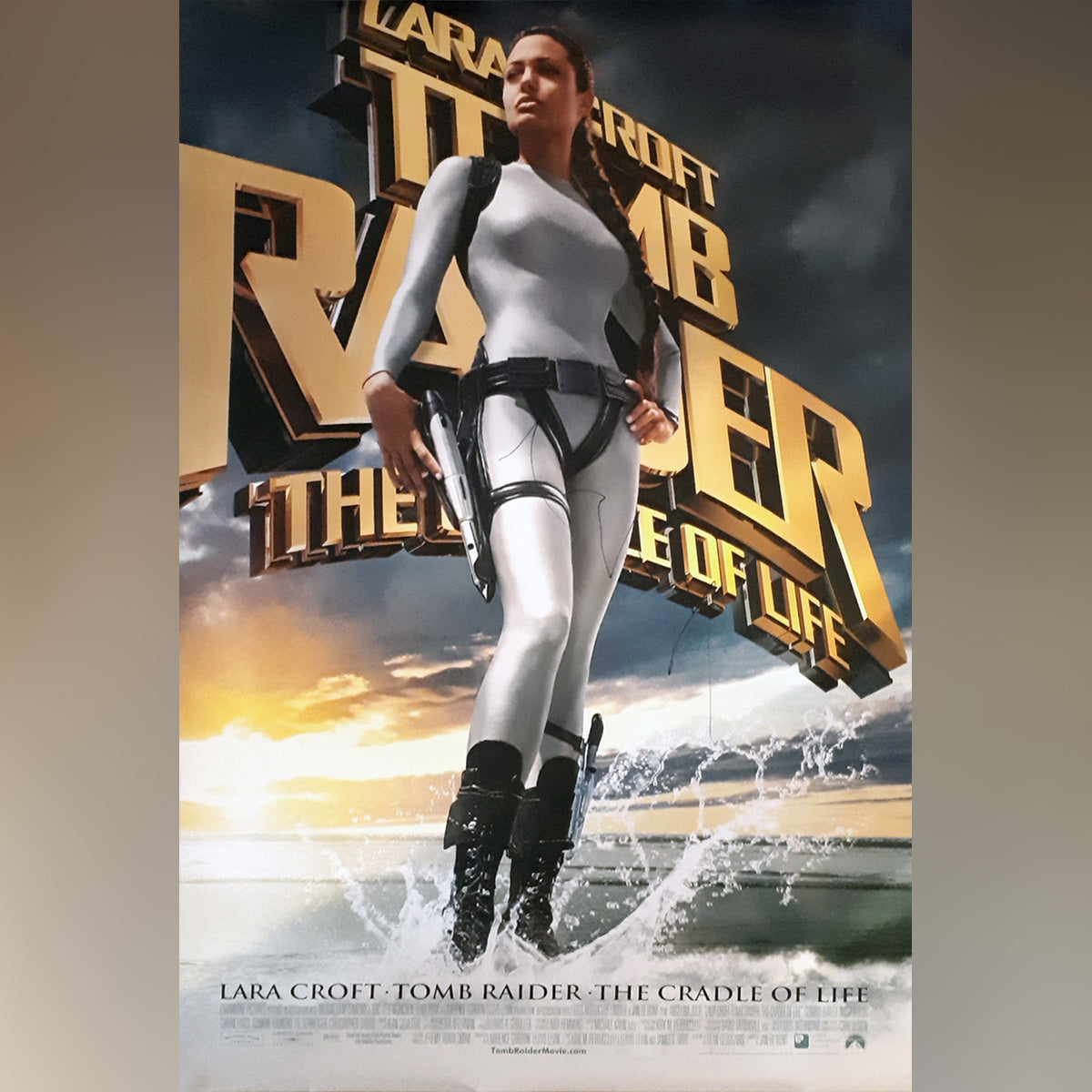Original Movie Poster of Lara Croft: Tomb Raider (2001) - Signed By Angelina Jolie