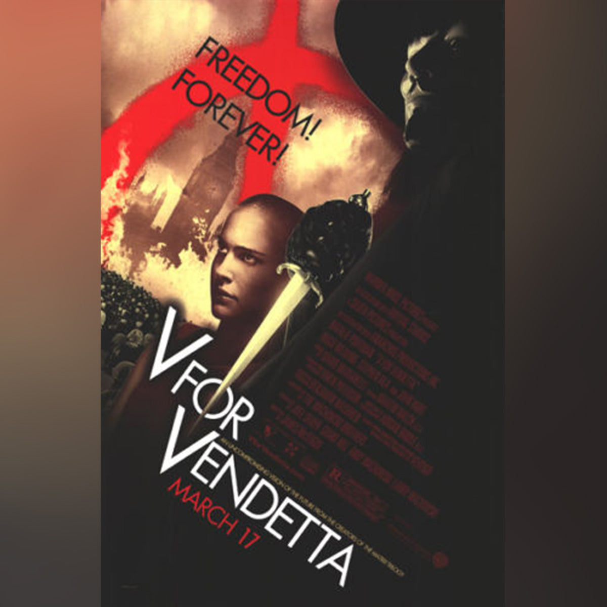 Original Movie Poster of V For Vendetta (2005)