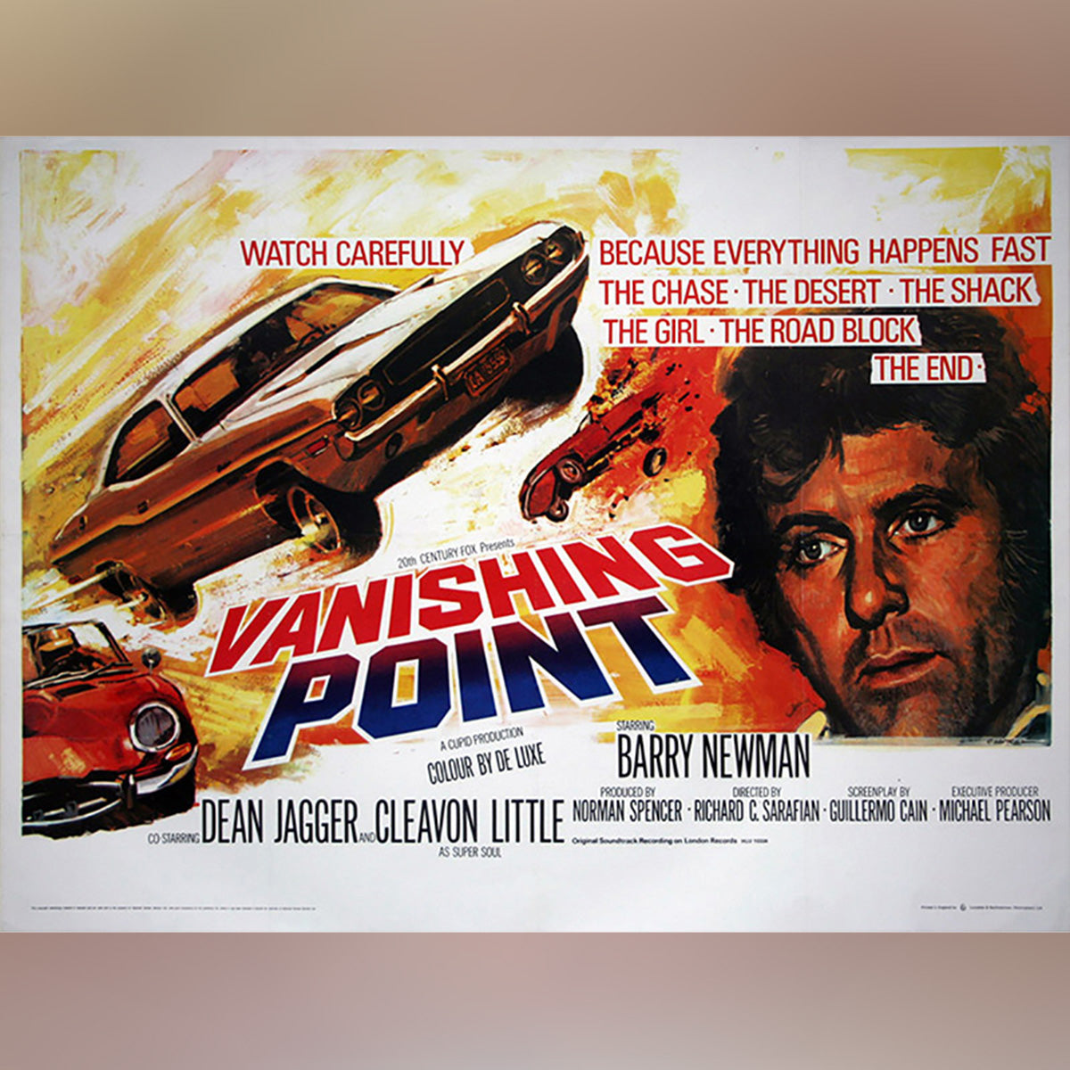 Original Movie Poster of Vanishing Point (1971)