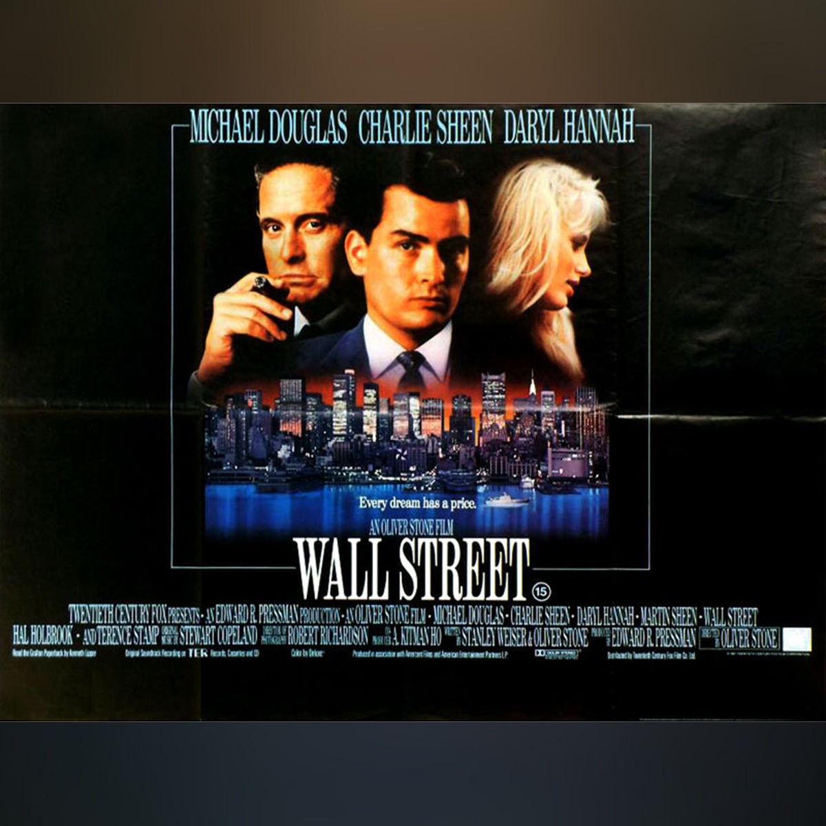 Original Movie Poster of Wall Street (1987)