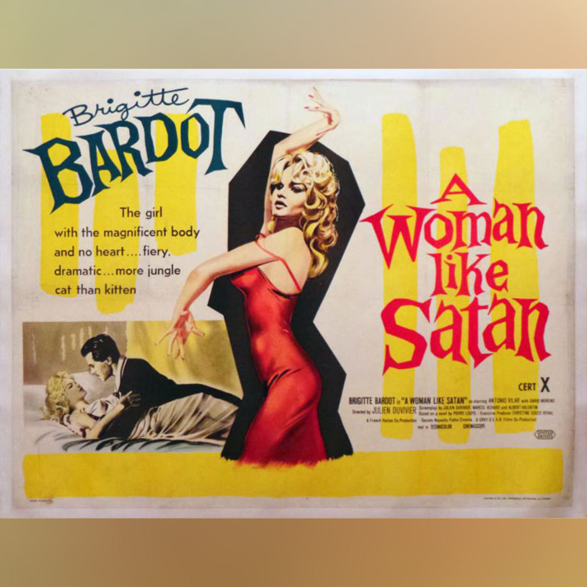 Original Movie Poster of A Woman Like Satan (1958)