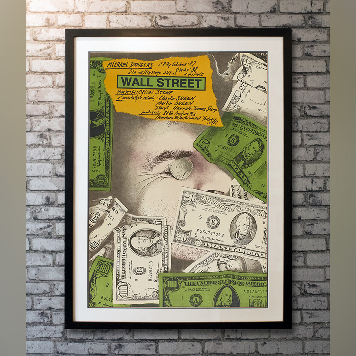 Original Movie Poster of Wall Street (1987)