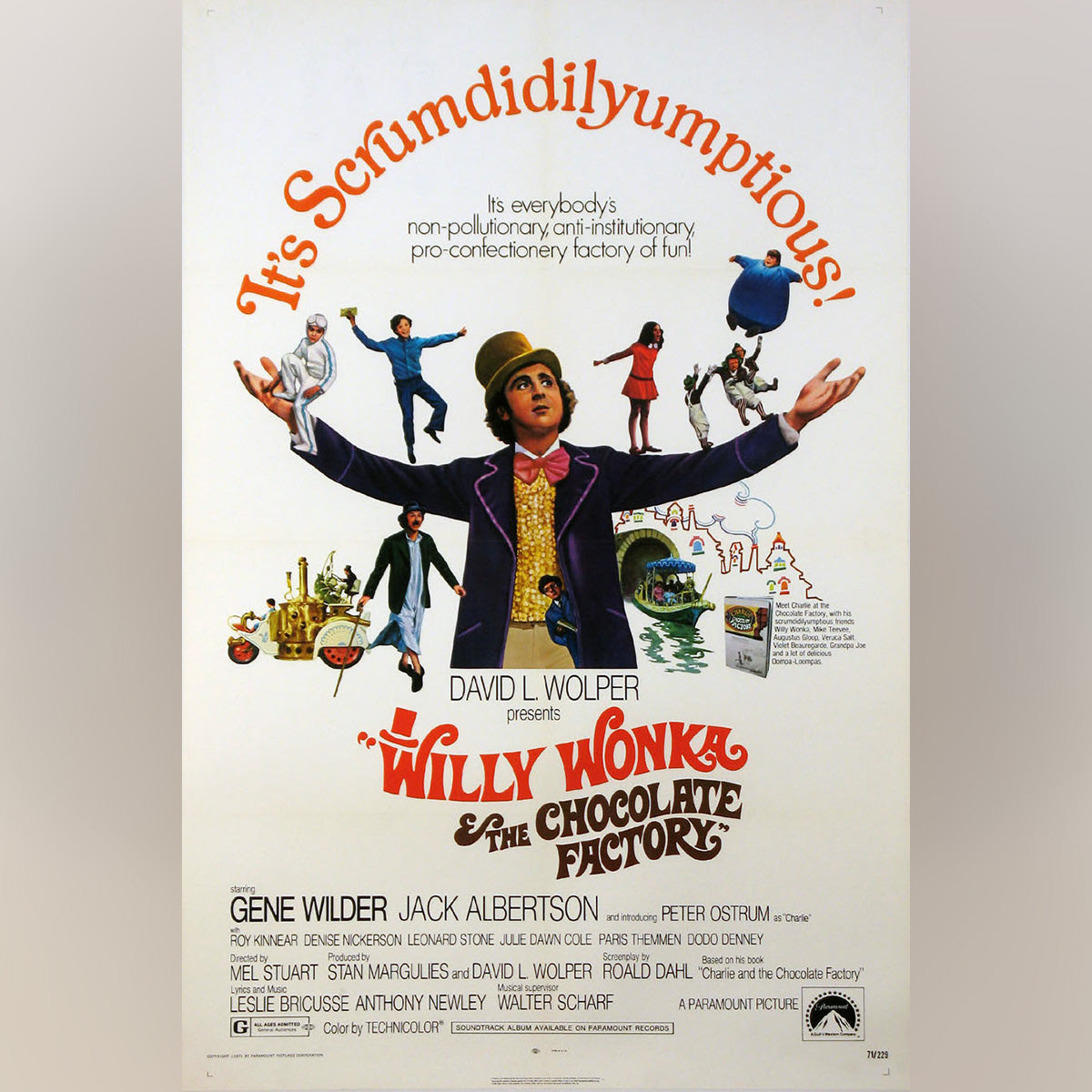 Original Movie Poster of Willy Wonka & The Chocolate Factory (1971)