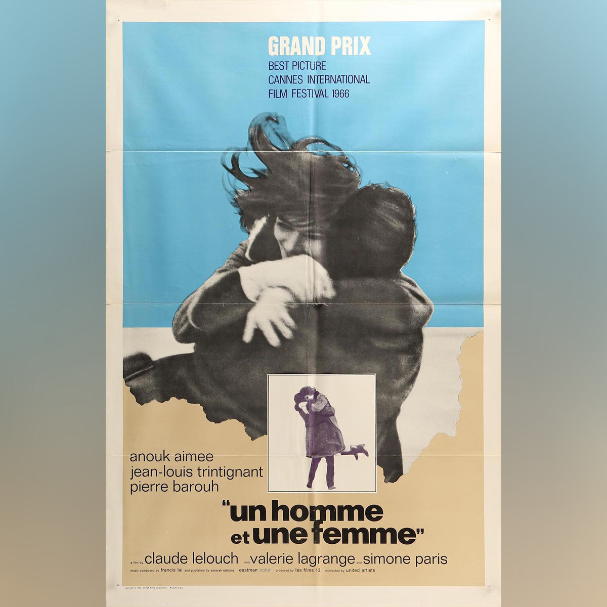 Original Movie Poster of Un Homme Et Une Femme (1966) 