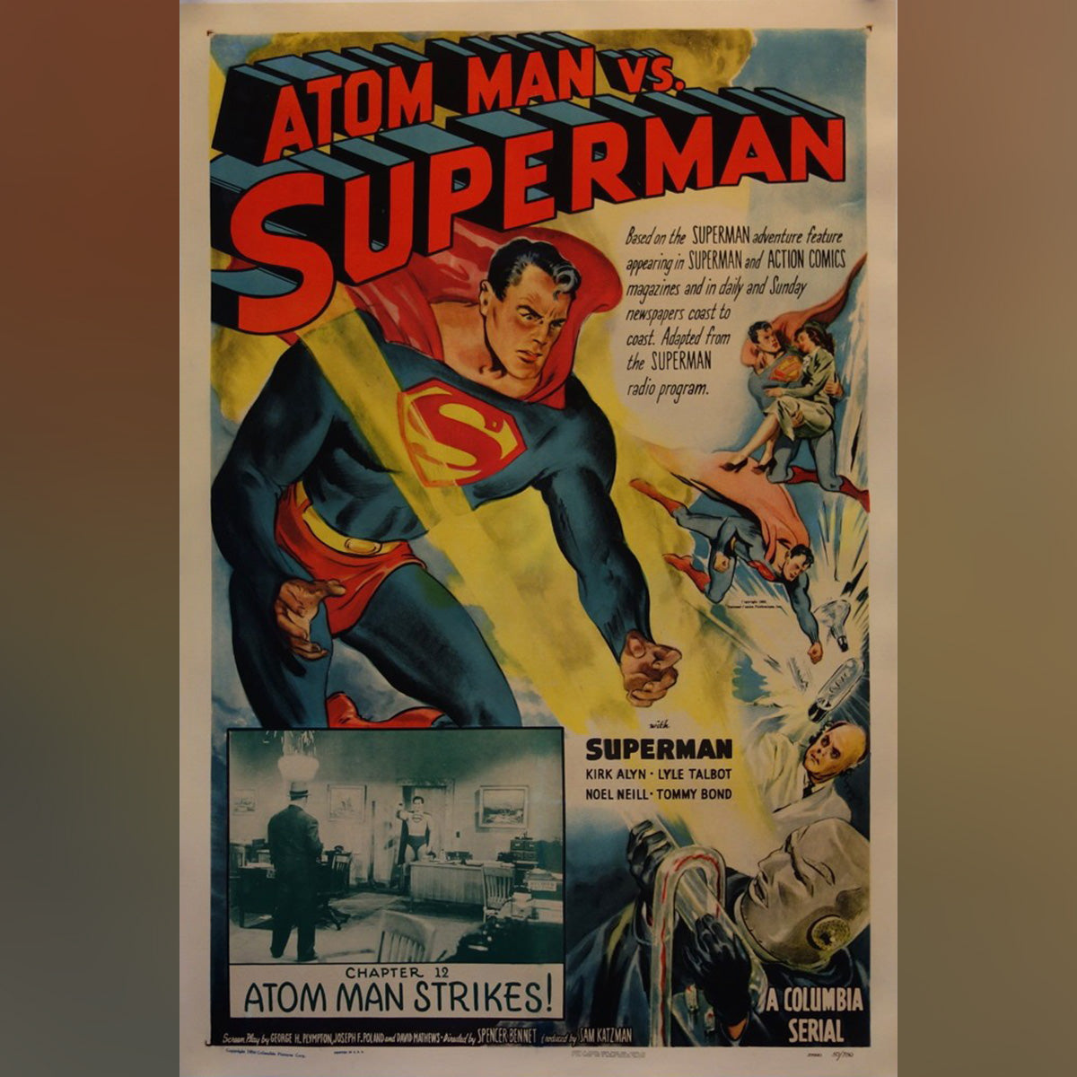 Original Movie Poster of Atom Man Vs. Superman (1950)