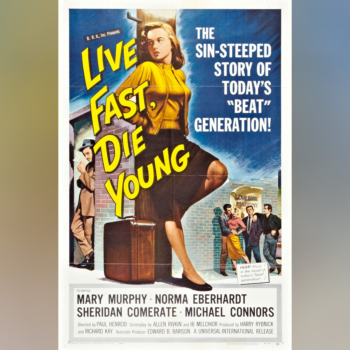 Original Movie Poster of Live Fast, Die Young (1958)