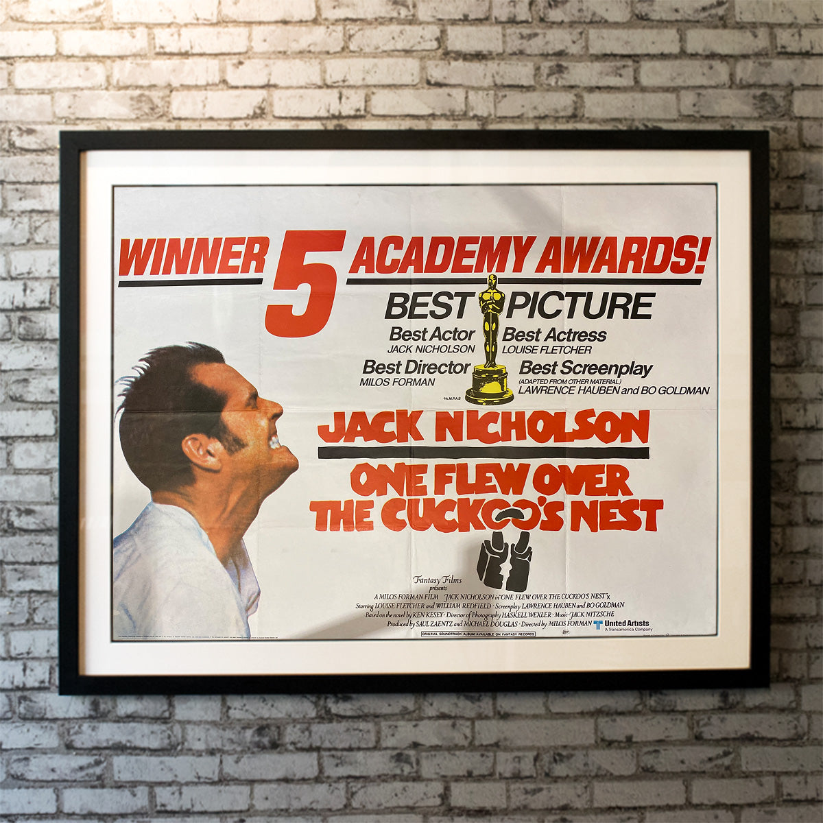 Original Movie Poster of One Flew Over The Cuckoo's Nest (1975)