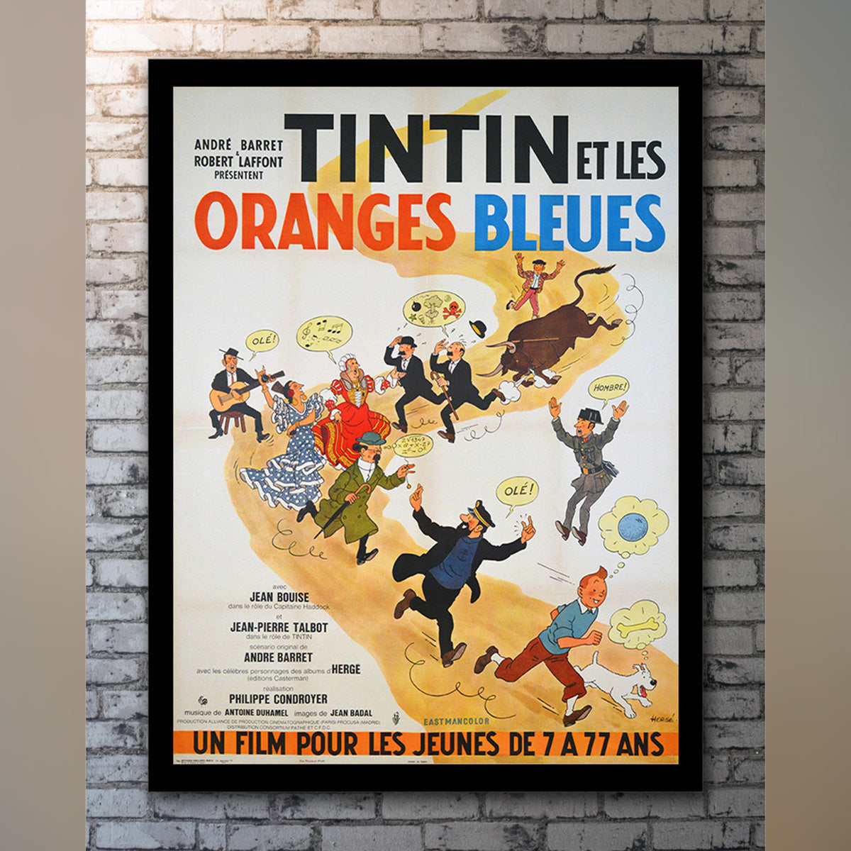Original Movie Poster of Tintin Et Les Oranges Bleues (1964)